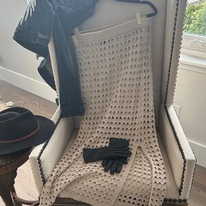 Elegant Cream Maxi Skirt